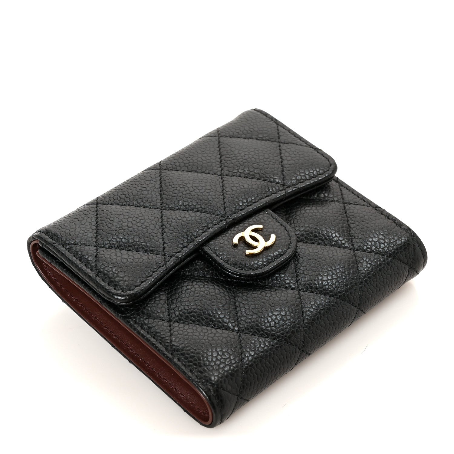 Chanel Caviar Quilted Compact Flap Wallet Black 4 of 10