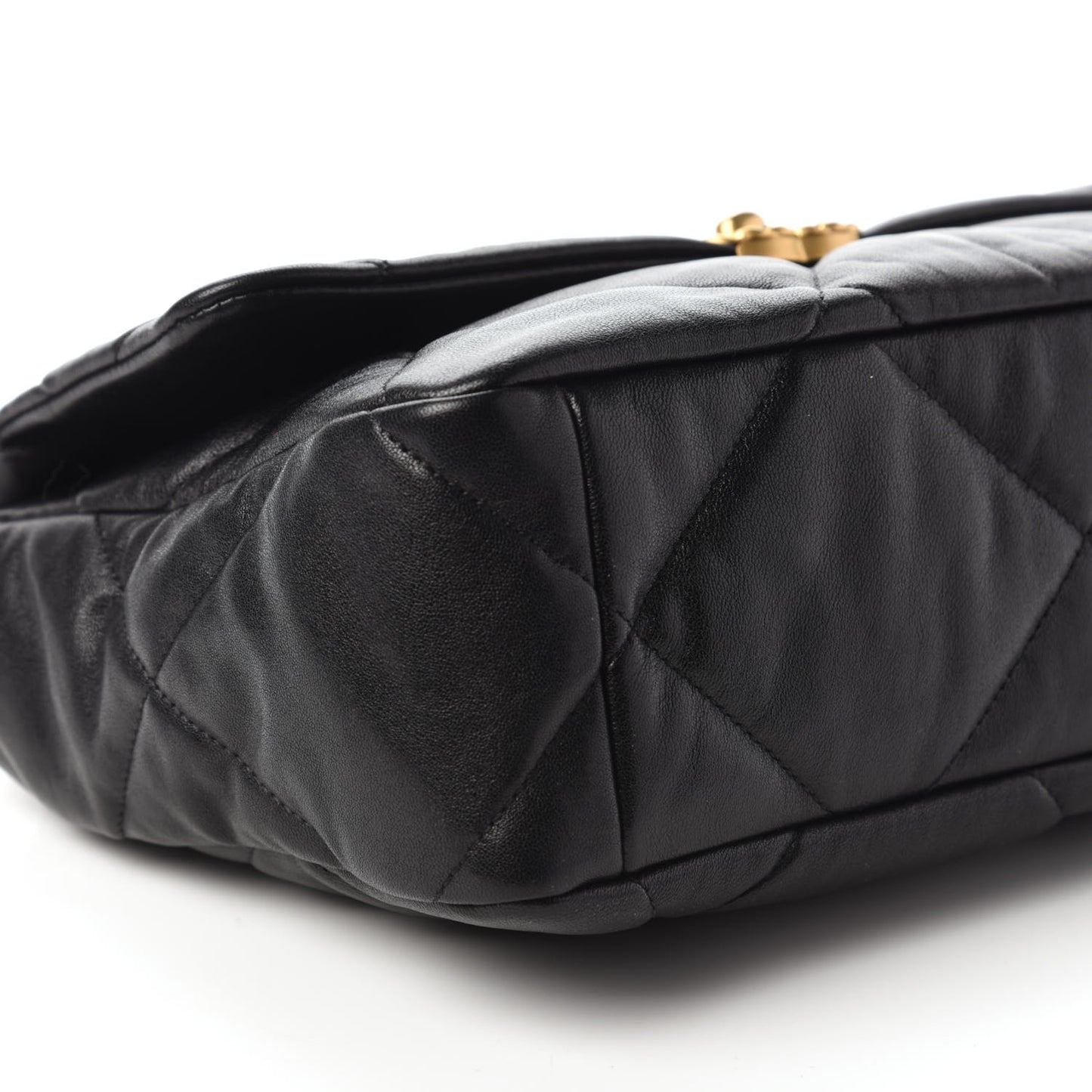Lambskin Quilted Large Chanel 19 Flap Black
