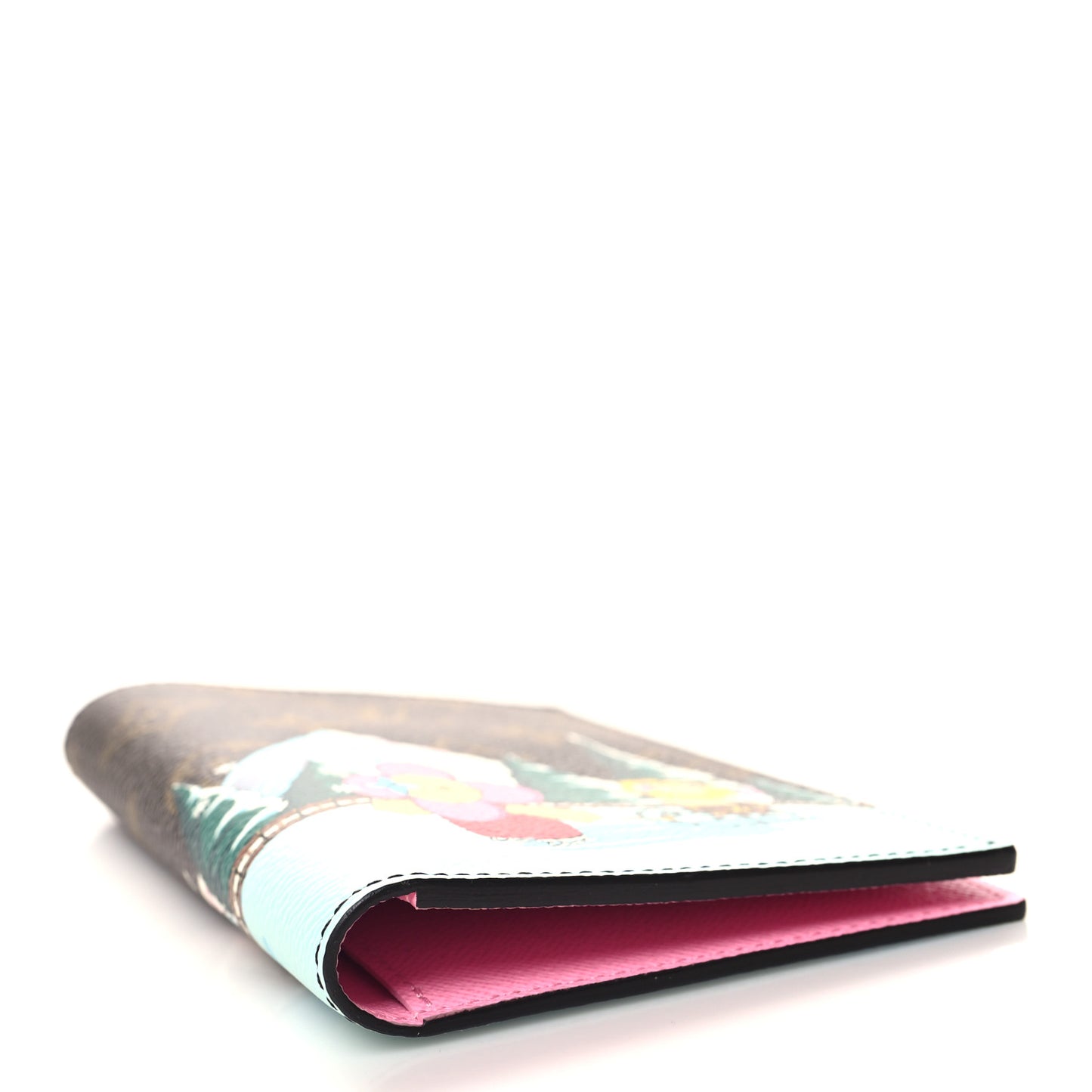 LOUIS VUITTON Monogram 2023 Christmas Animation Alpine Passport Cover Pink