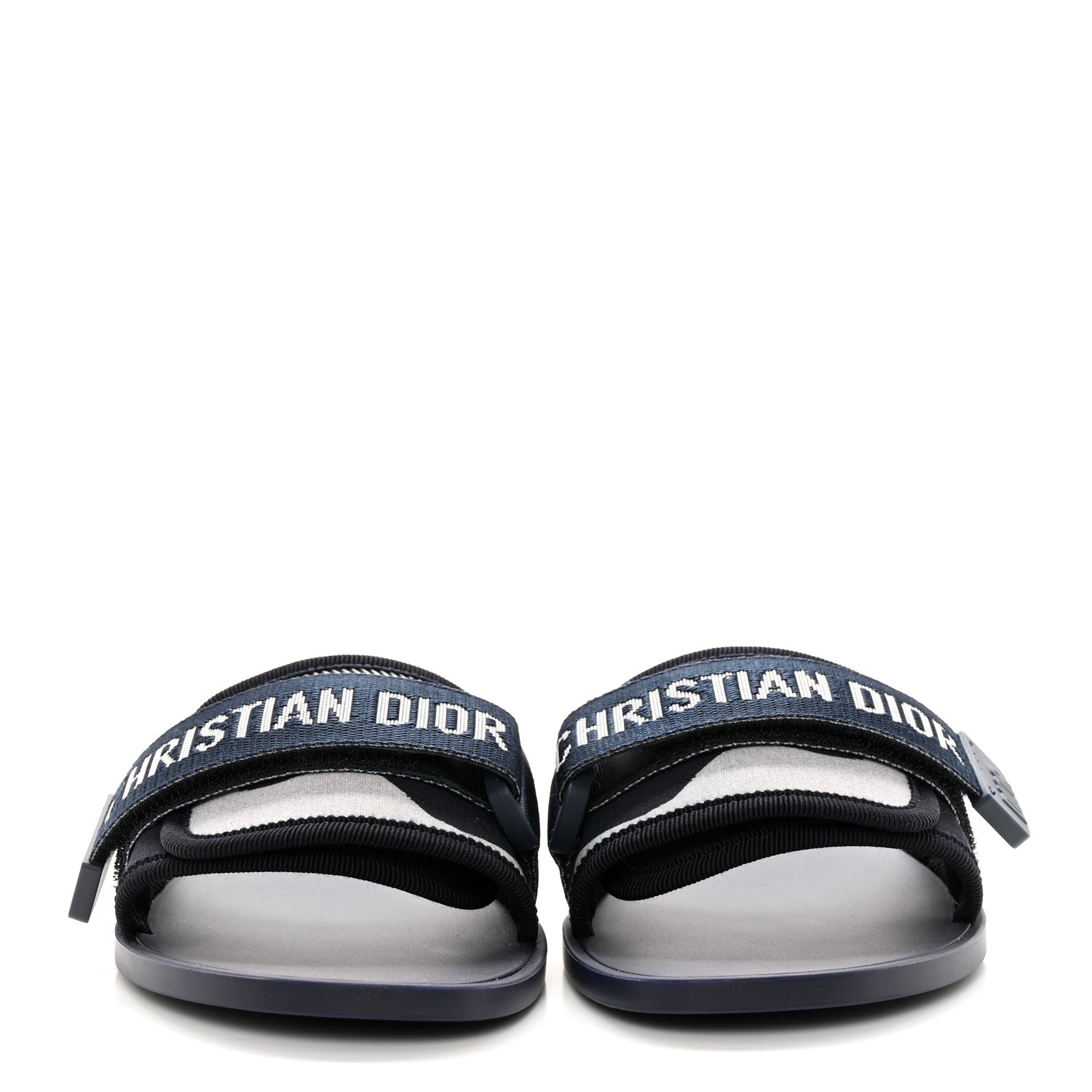 Christian Dior Technical Stretch Fabric Camouflage Dio(r)evolution Slide Sandals 35 Deep Blue 2 of 10