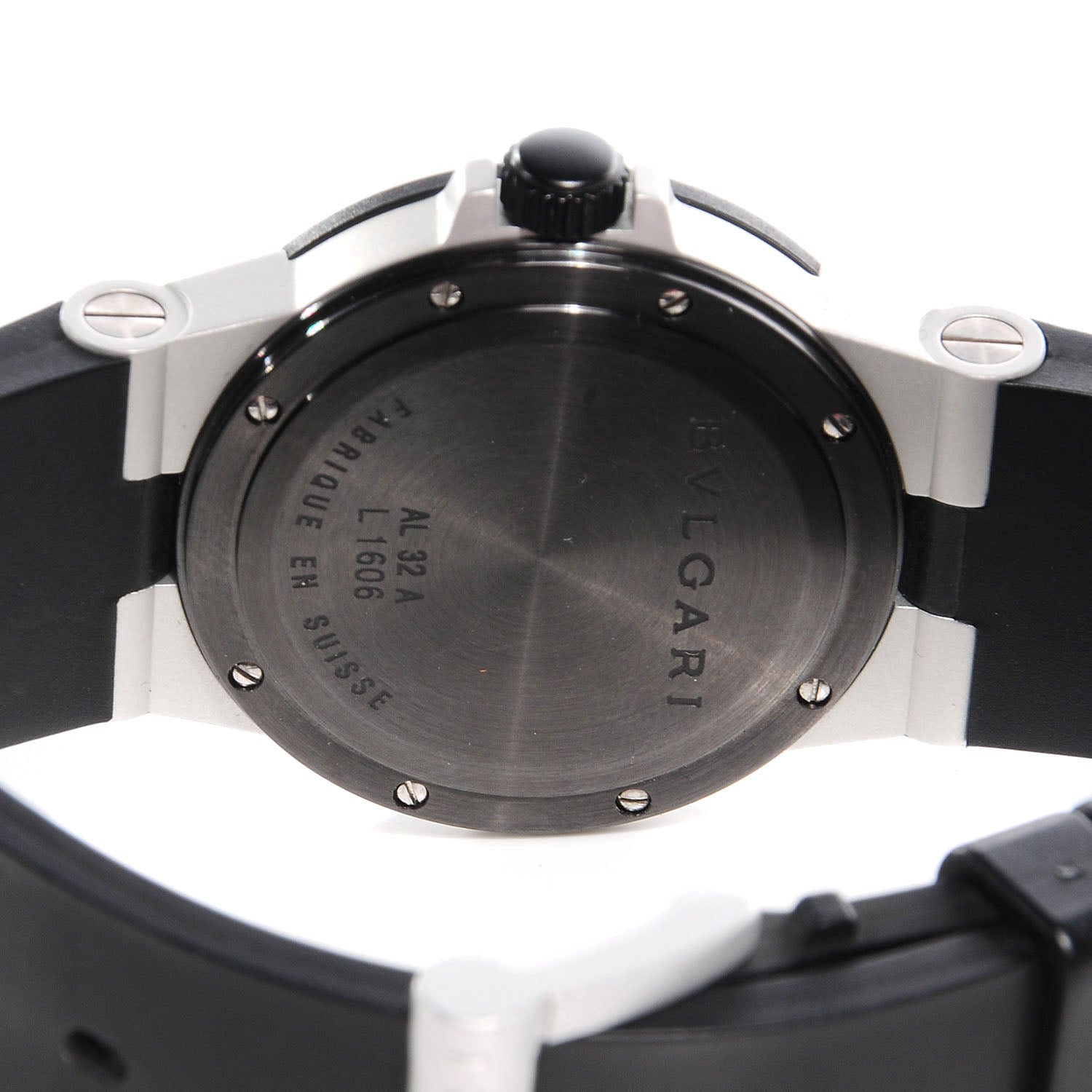 Bulgari Aluminum Rubber 32mm Diagono Quartz Watch 4 of 5