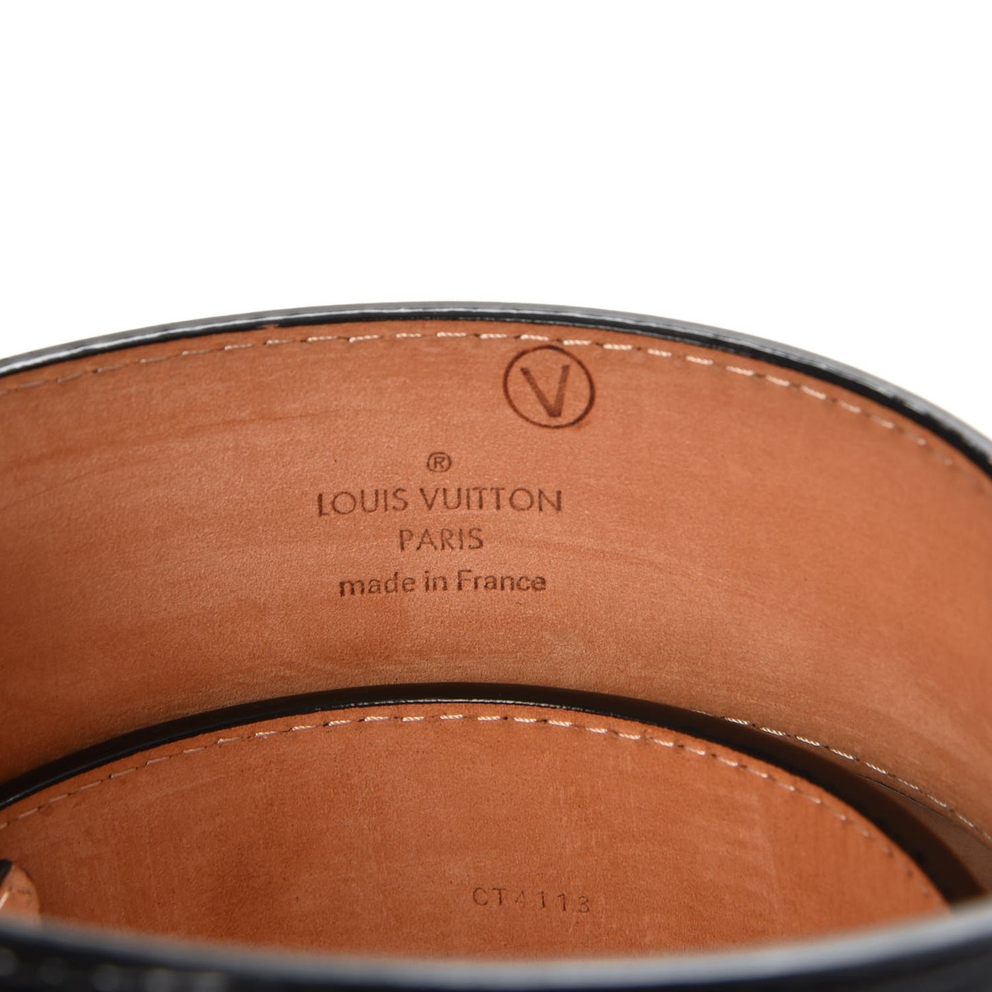 Epi Electric 40mm LV Initiales Belt 85 34 Black