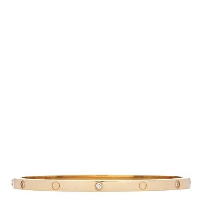 Cartier 18K Yellow Gold 6 Diamond Small LOVE Bracelet 17 2 of 8