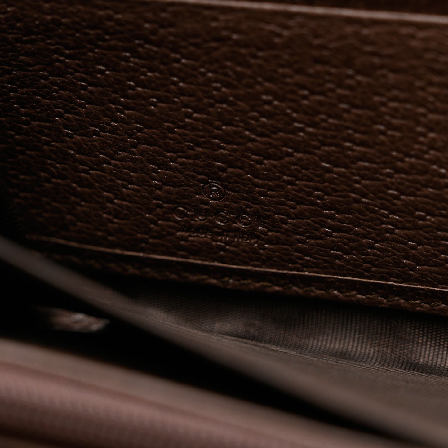 GG Supreme Monogram Web Ophidia Zip Around Wallet Brown