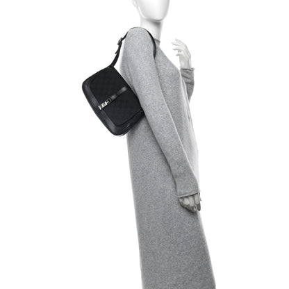 Gucci Monogram Small Jackie O Flap Hobo Black 2 of 14