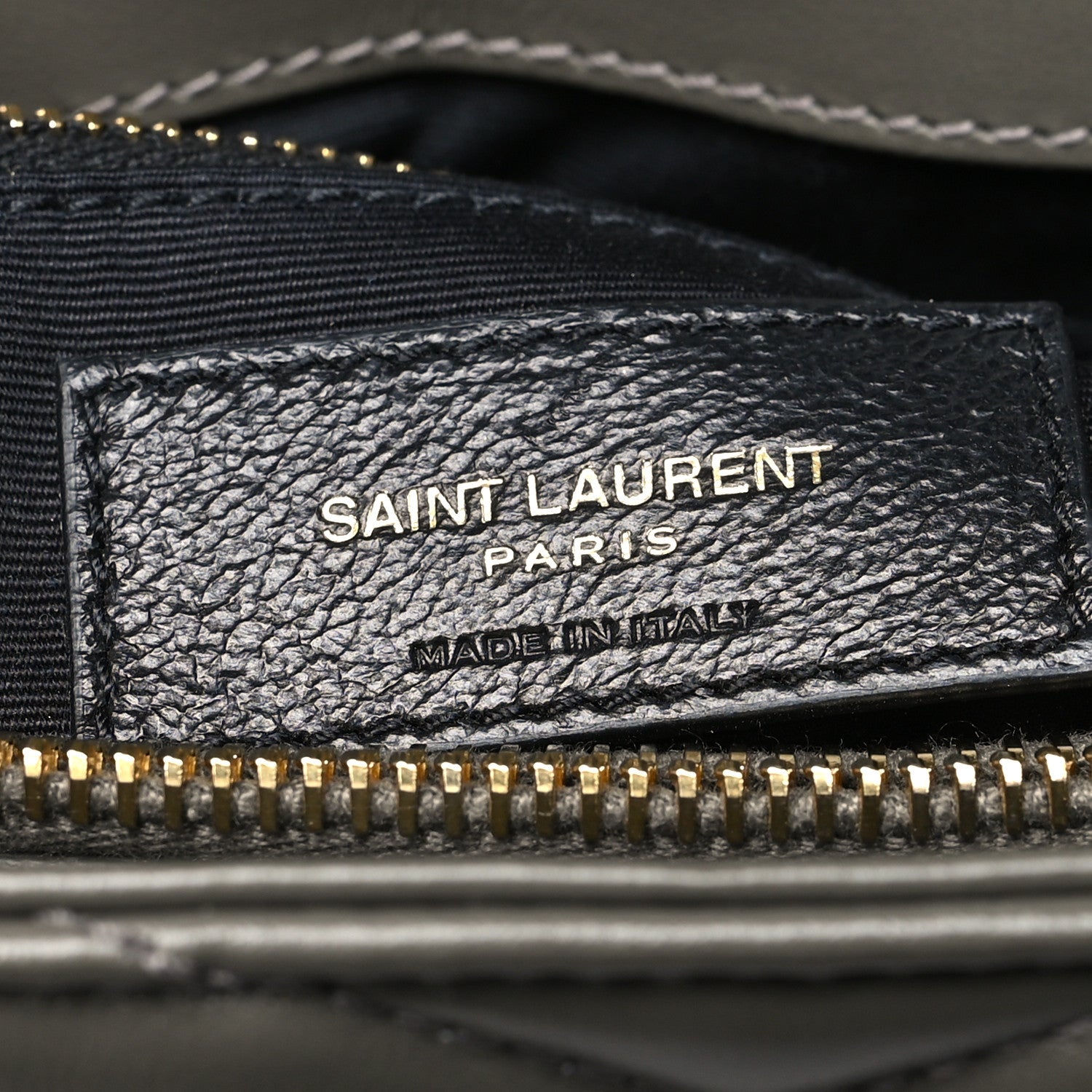 Saint Laurent Calfskin Y Quilted Monogram Medium Loulou Chain Satchel Asphalt 7 of 13