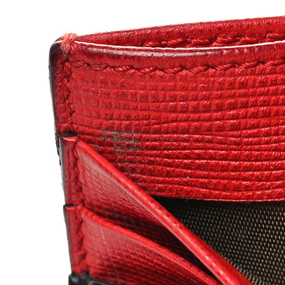 Fendi Vitello Elite Monster Eyes Inlay Card Holder Black Giallo Rosso 11 of 12