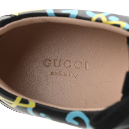 Gucci Calfskin GucciGhost Print Womens Low Top Sneakers 40 Black New Acquamarine 6 of 7