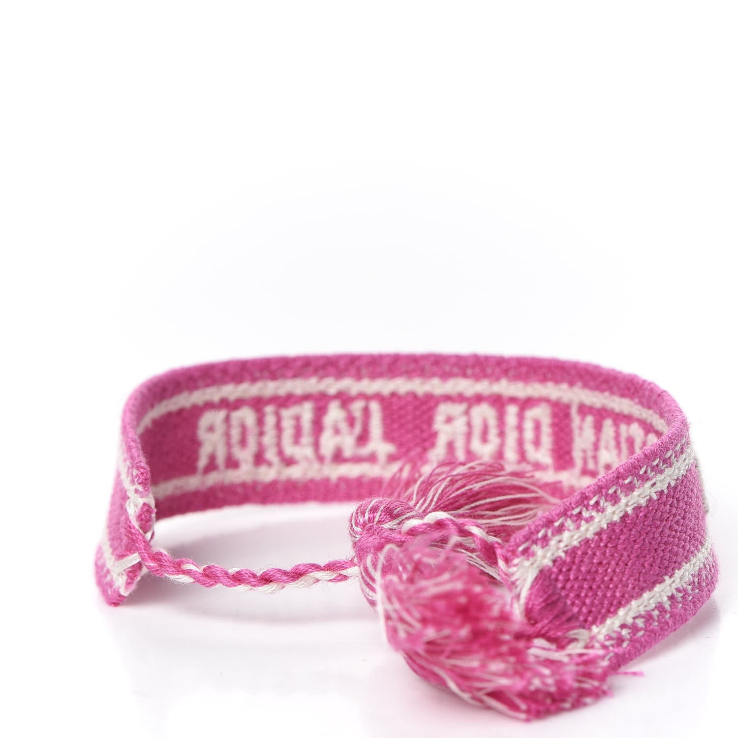 Christian Dior Woven Cotton J'Adior Friendship Bracelet Set Purple Rose 6 of 7