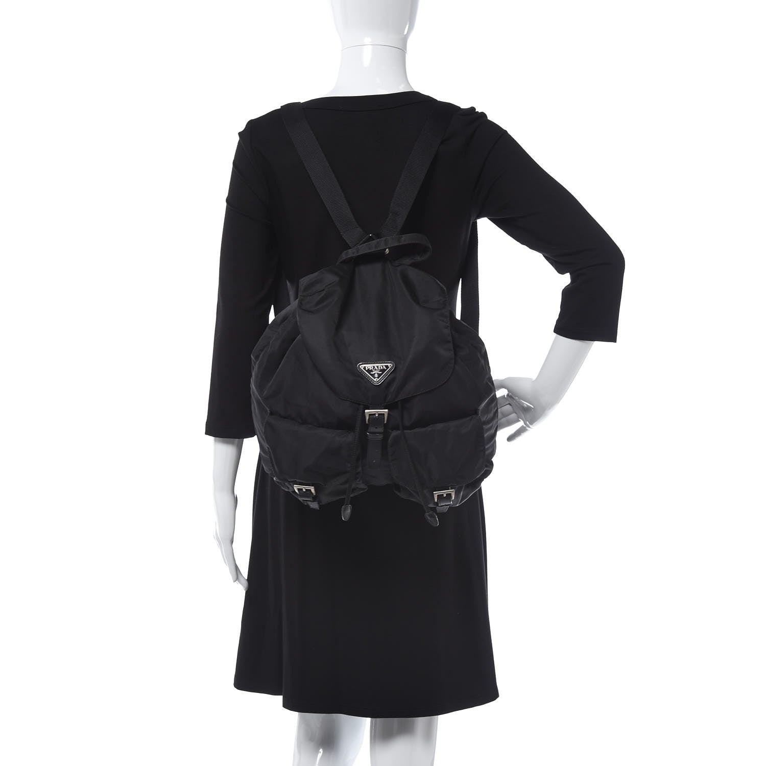 Prada Nylon Vela Small Backpack Black 2 of 9