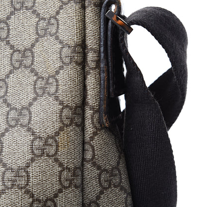 Gucci Denim Monogram Flat Messenger Bag Black 12 of 16
