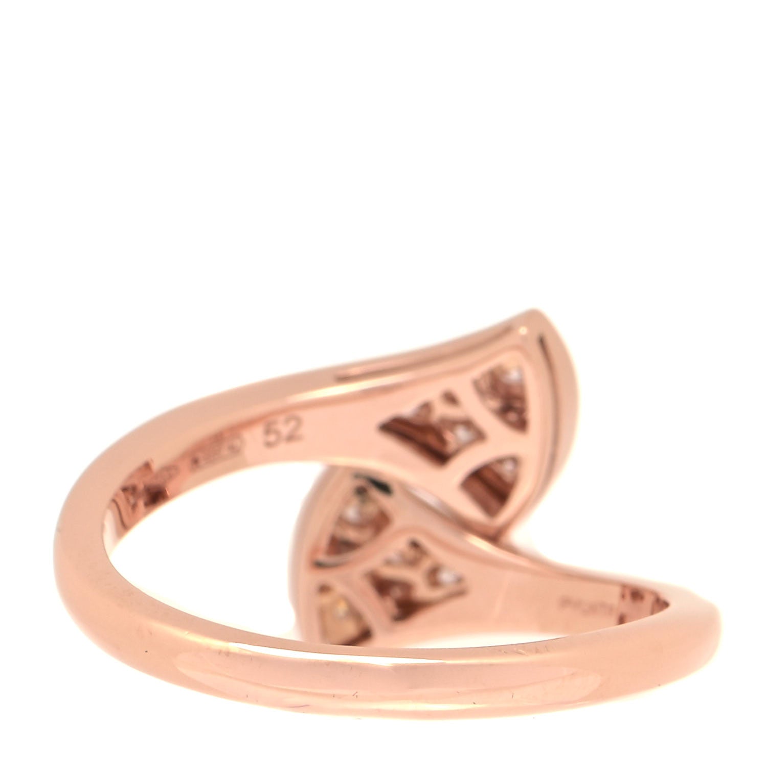 Bulgari 18K Rose Gold Diamond Divas' Dream Ring 52 6 3 of 5