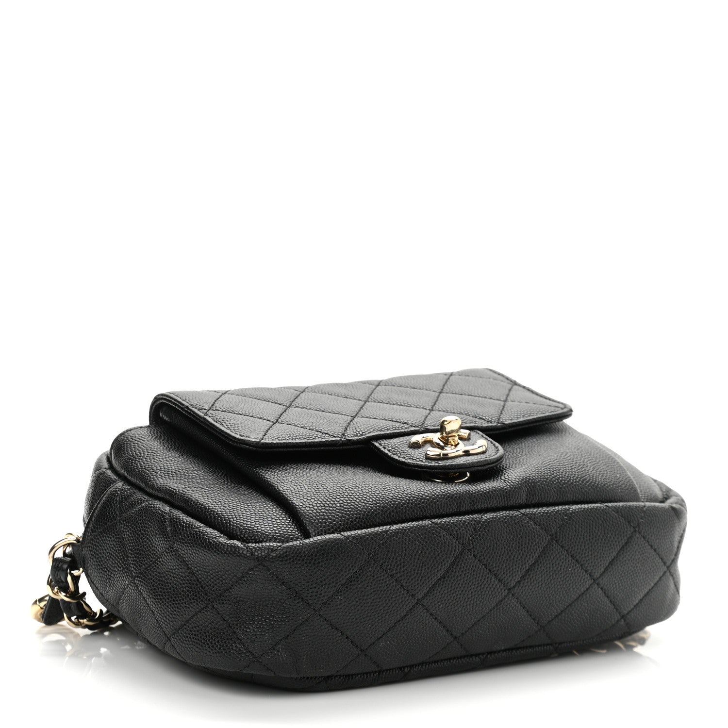 Chanel Caviar Quilted CC Day Camera Case Black 4 of 10