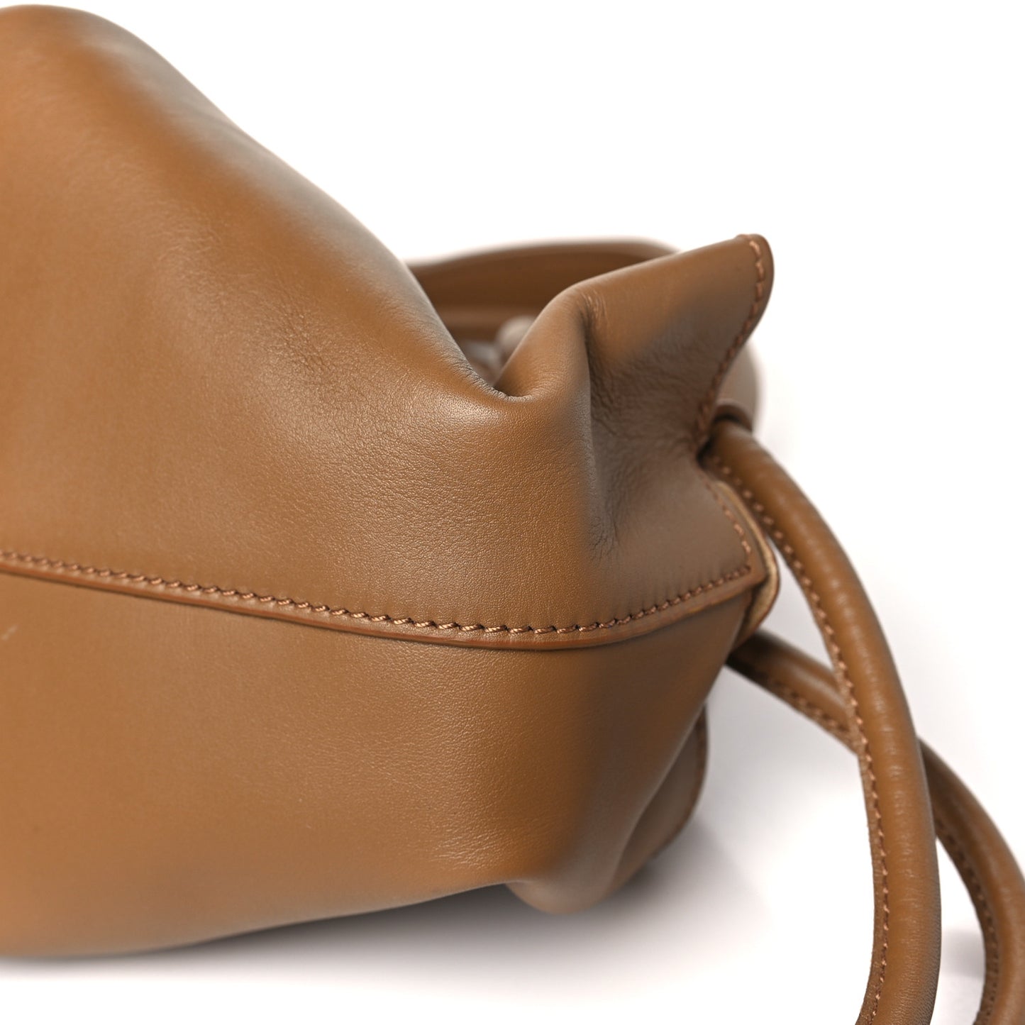 Shiny Nappa Calfskin Paseo Bag Oak