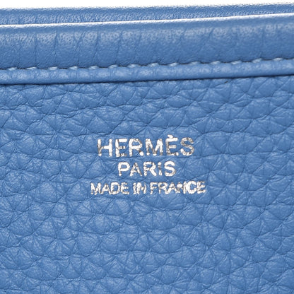 Hermes Taurillon Clemence Evelyne III GM Bleu Paradis 6 of 9