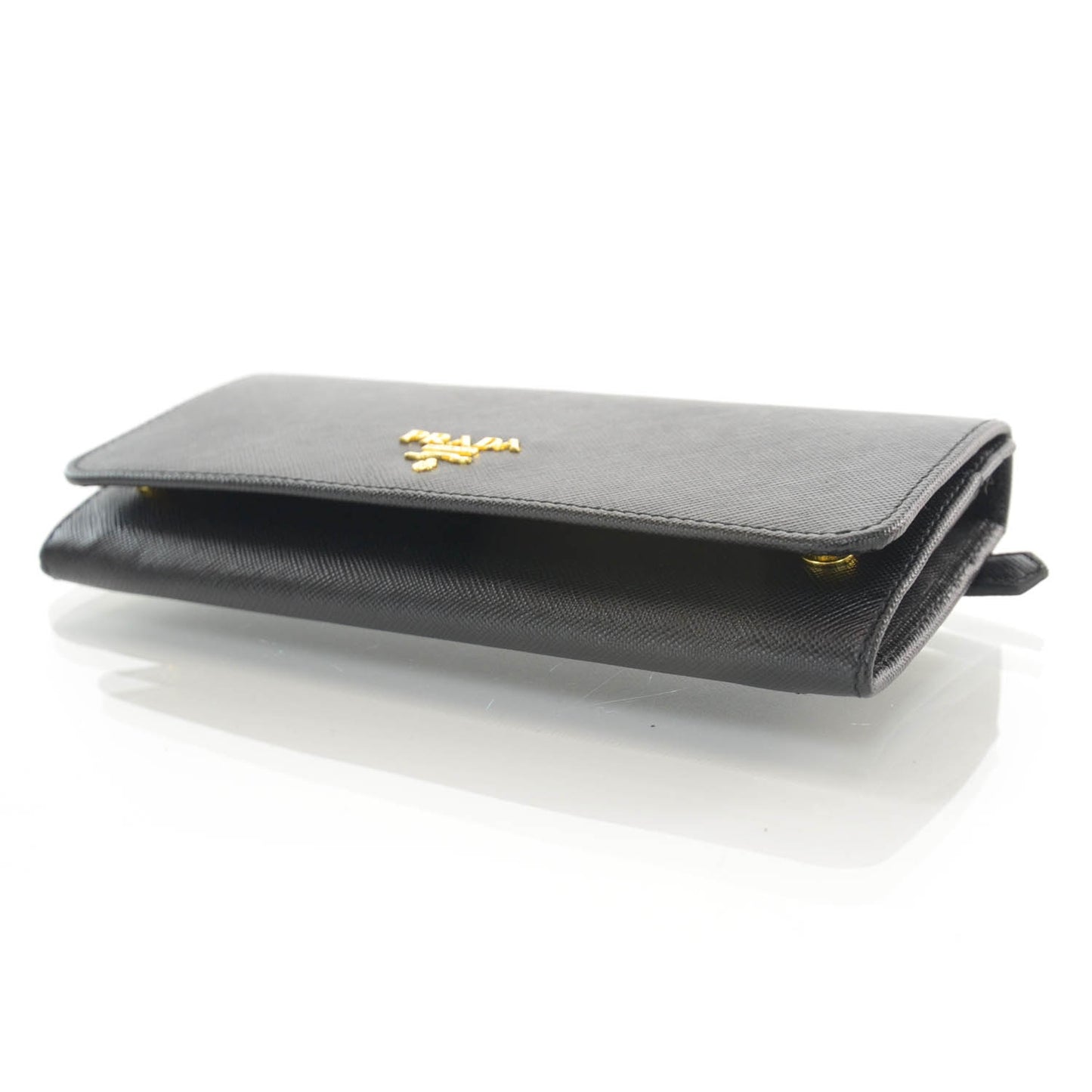 Saffiano Continental Flap Wallet Nero Black