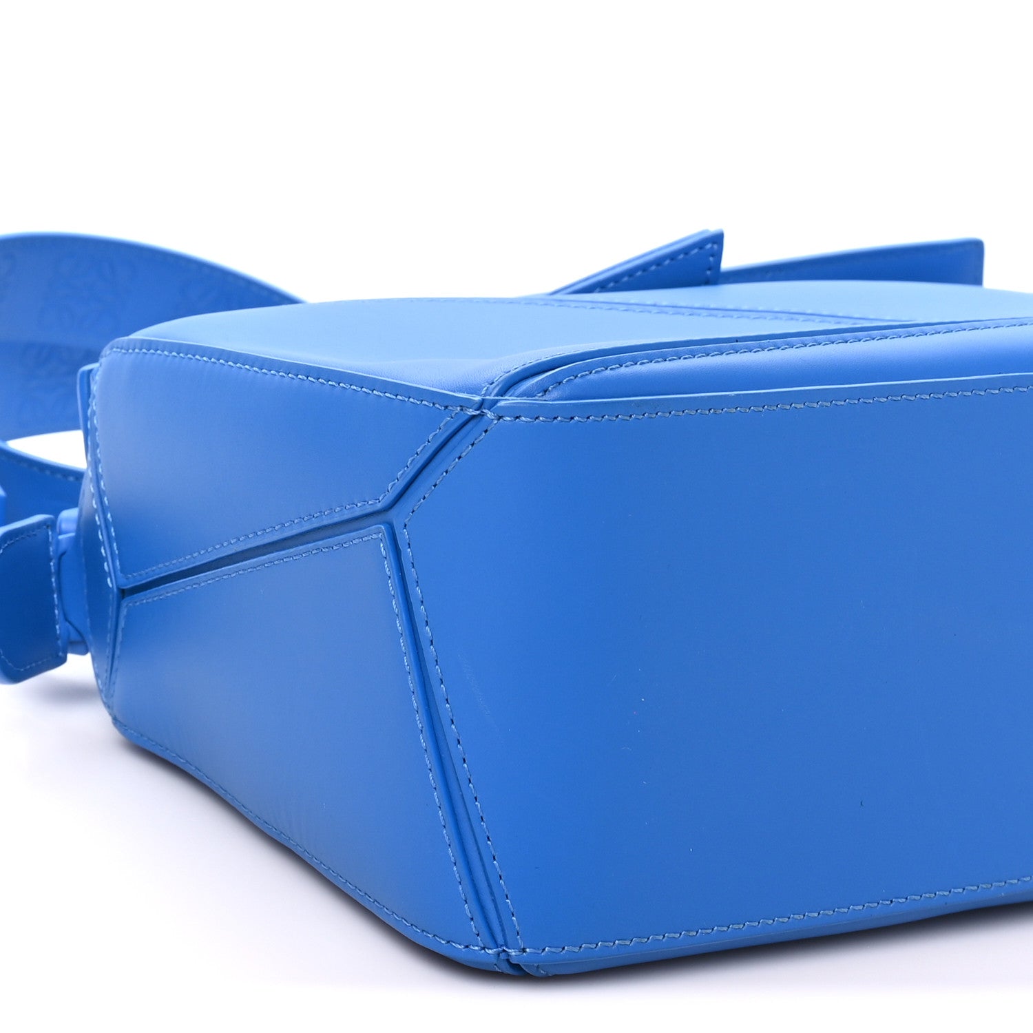 Loewe Satin Calfskin Small Puzzle Bag Scuba Blue 8 of 9