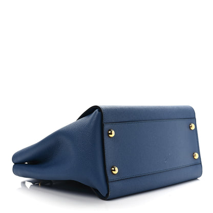 Burberry Soft Grain Calfskin Buckle Tote Steel Blue 4 of 11