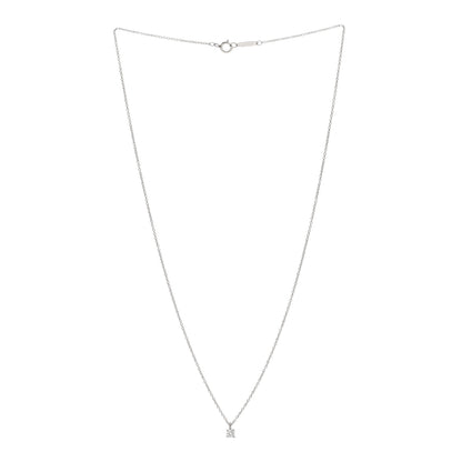 Tiffany Platinum Diamond .12ct Solitaire Pendant Necklace 3 of 4