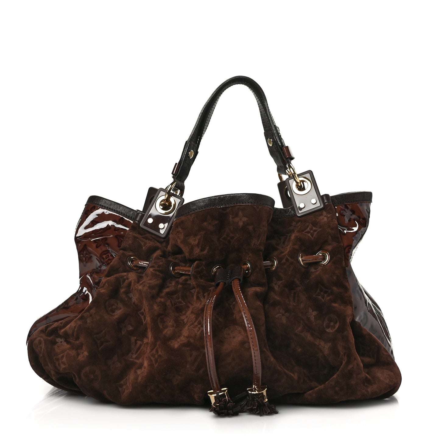 Suede Patent Monogram Irene Espresso