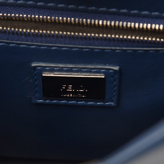 Fendi Nappa Mini Peekaboo Iconic Satchel True Blue 7 of 11