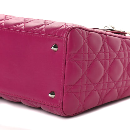 Christian Dior Lambskin Cannage Medium Lady Dior Fuchsia 9 of 9