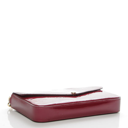 Louis Vuitton Vernis Felicie Chain Wallet Magenta 4 of 7