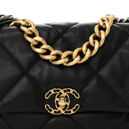 Chanel Lambskin Quilted Large Chanel 19 Flap Black 8 of 12