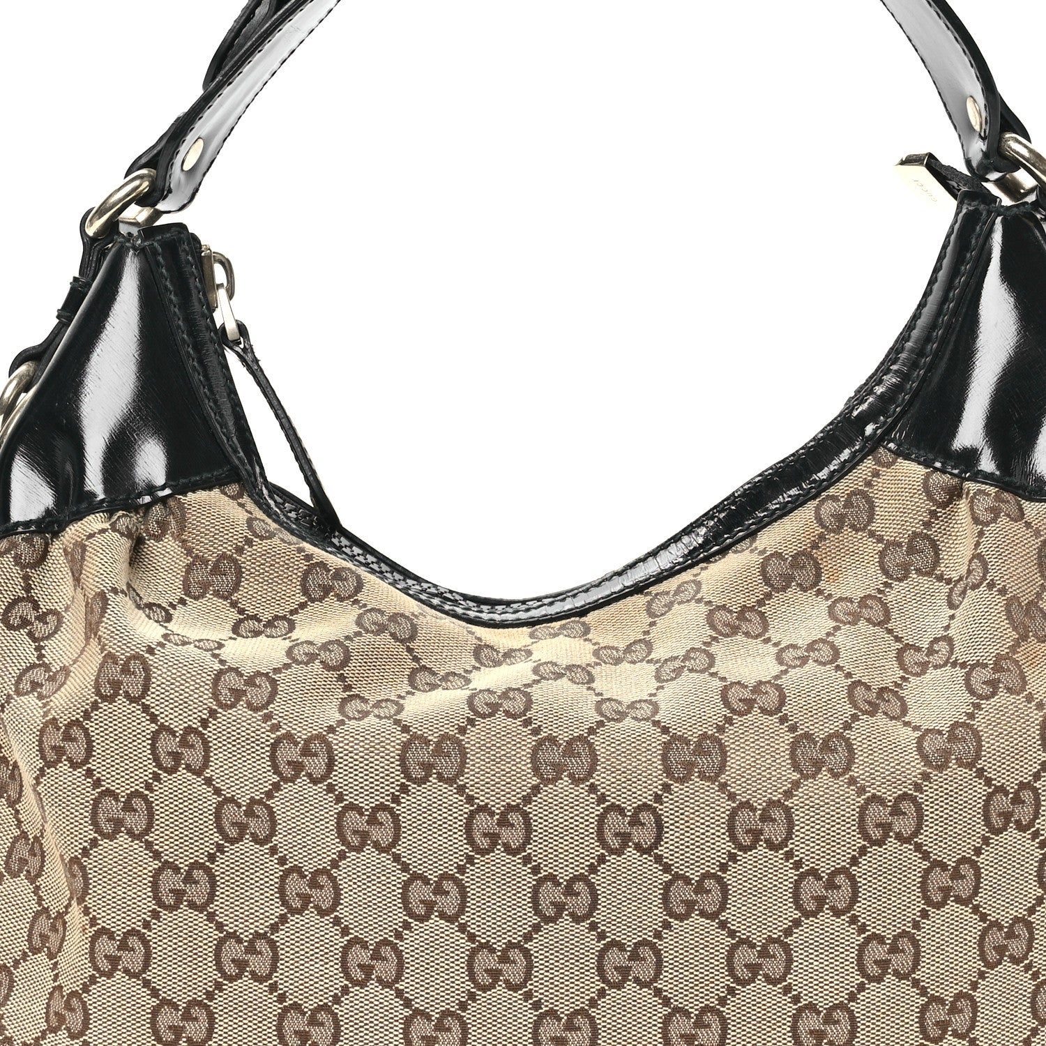 Gucci Monogram Patent Hobo Black 8 of 12