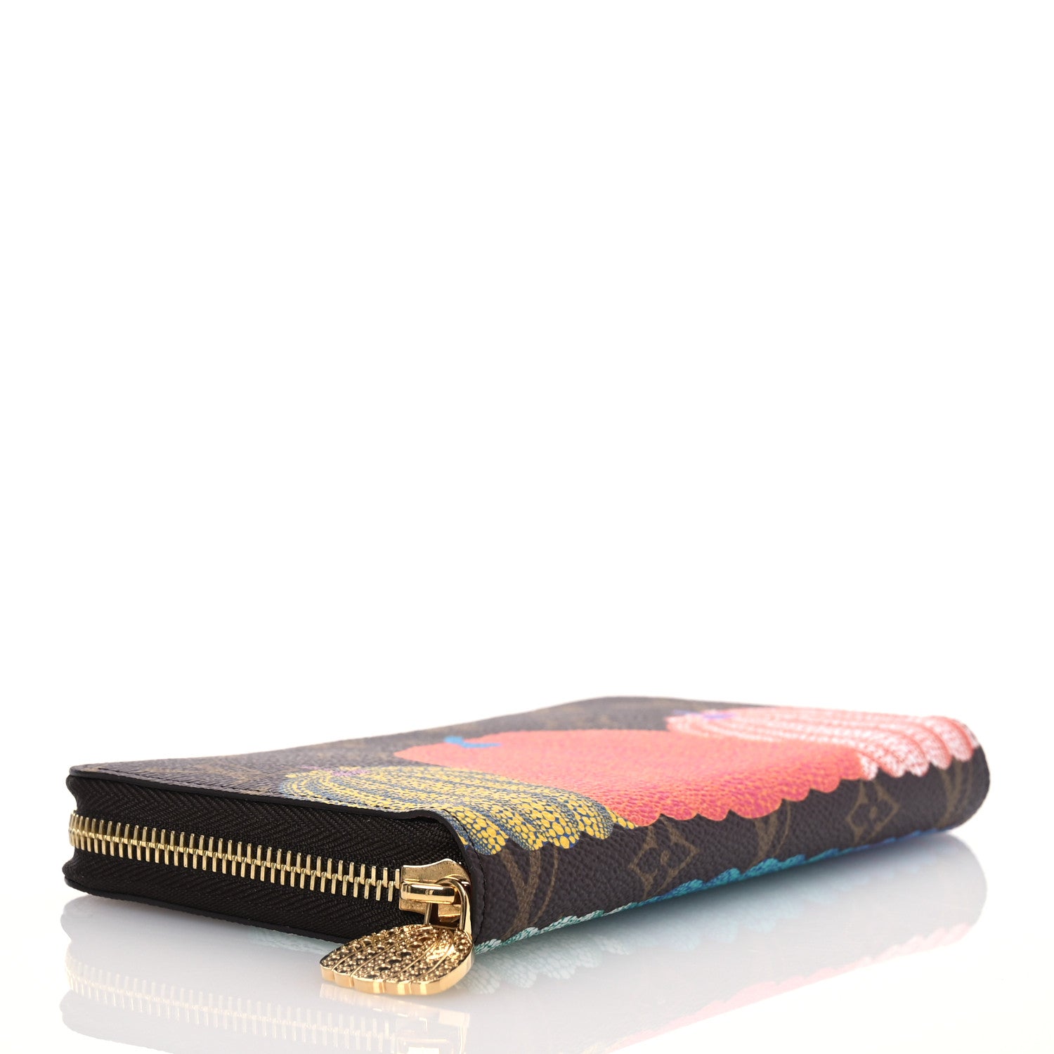 Louis Vuitton LV X YK Monogram Kusama Pumpkin Zippy Wallet 4 of 13