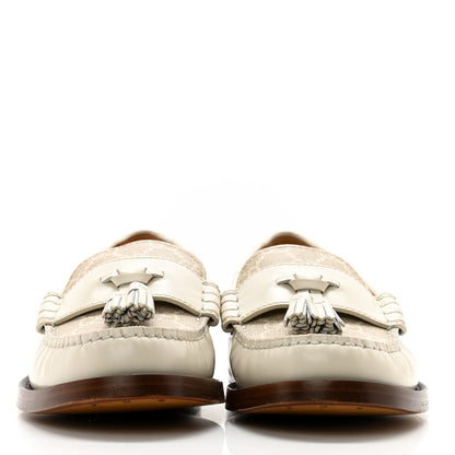 Gucci Calfskin GG Supreme Tassel Womens Loafers 35.5 Mystic White 2 of 13