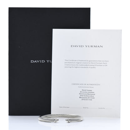 David Yurman Sterling Silver Diamond 5mm Cable Classics Dome Bracelet 5 of 5