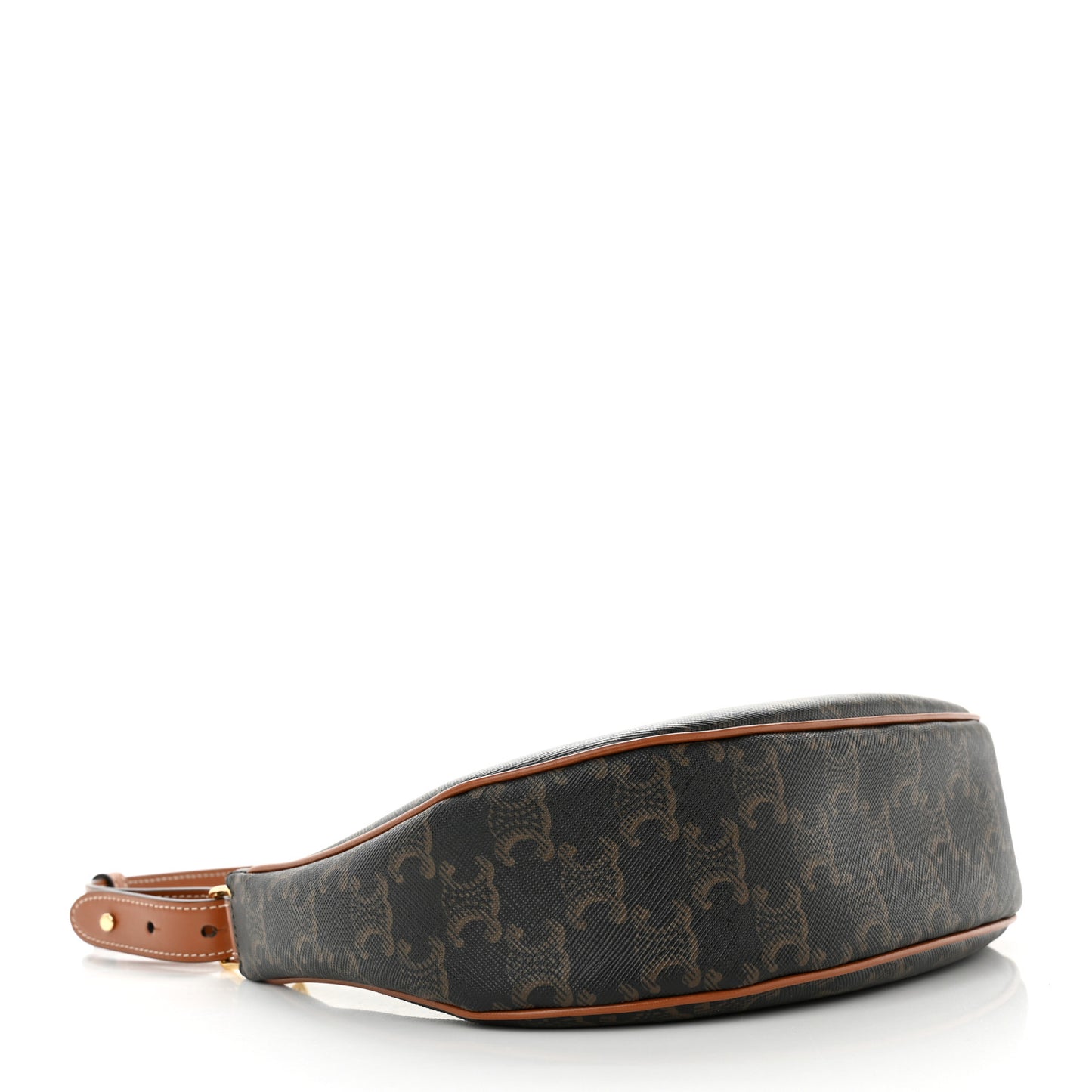 Triomphe Canvas Calfskin Ava Shoulder Bag Tan