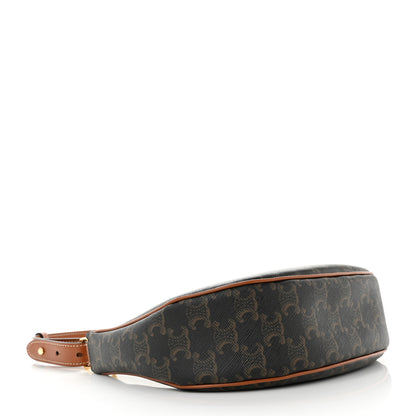 Celine Triomphe Canvas Calfskin Ava Shoulder Bag Tan 4 of 12