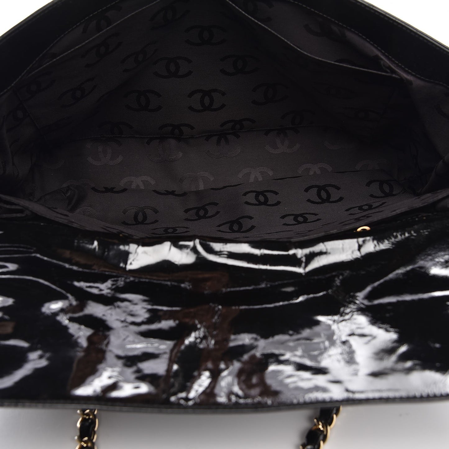 Patent Chocolate Bar CC Tote Black