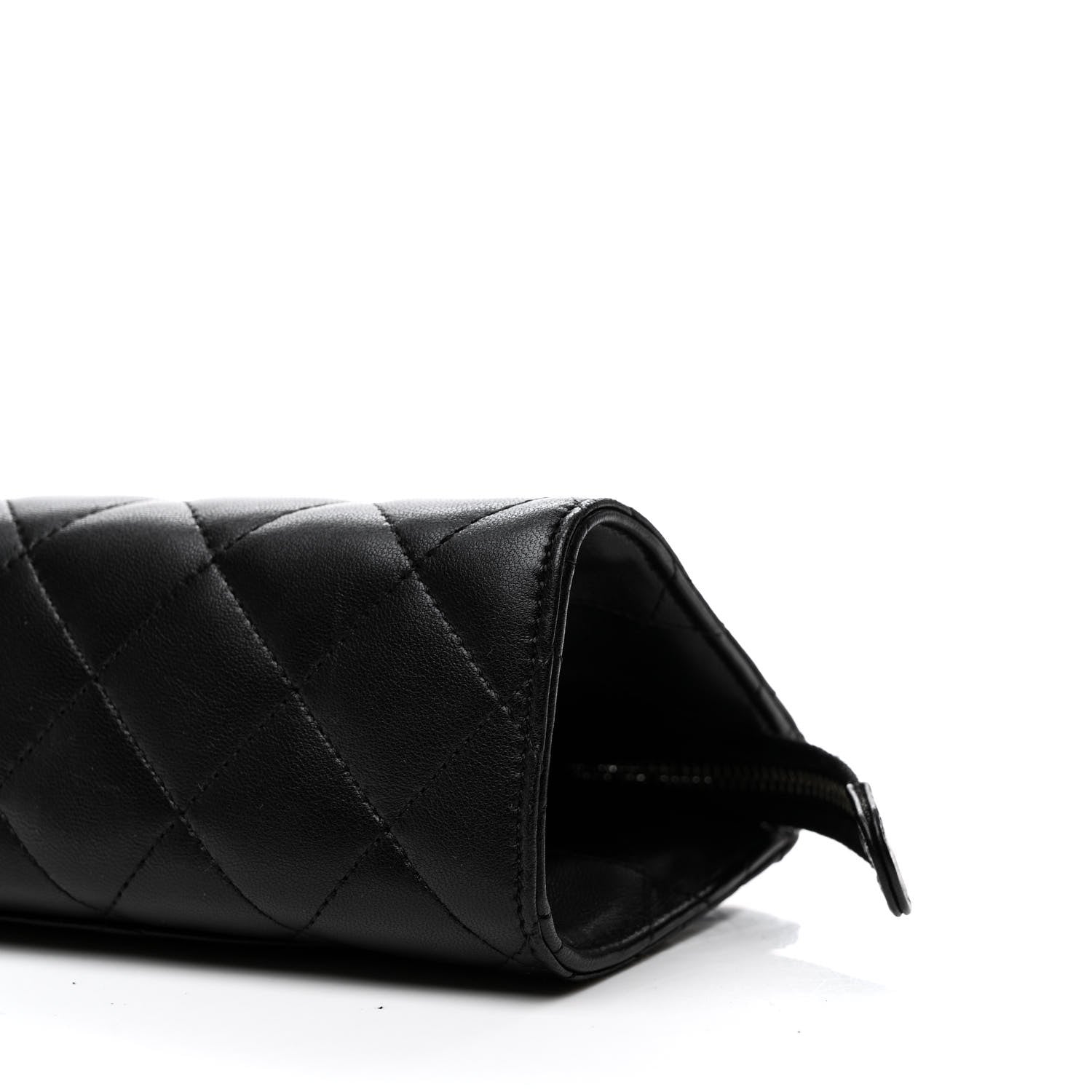 Chanel Lambskin Quilted Cosmetic Case Black 11 of 11