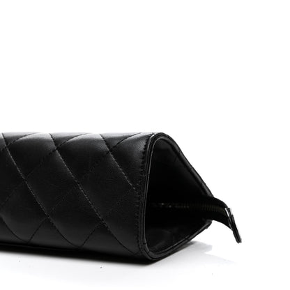 Chanel Lambskin Quilted Cosmetic Case Black 11 of 11