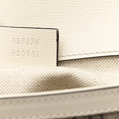 Gucci GG Supreme Monogram Web Mini Horsebit 1955 Shoulder Bag Beige Mystic White 7 of 11