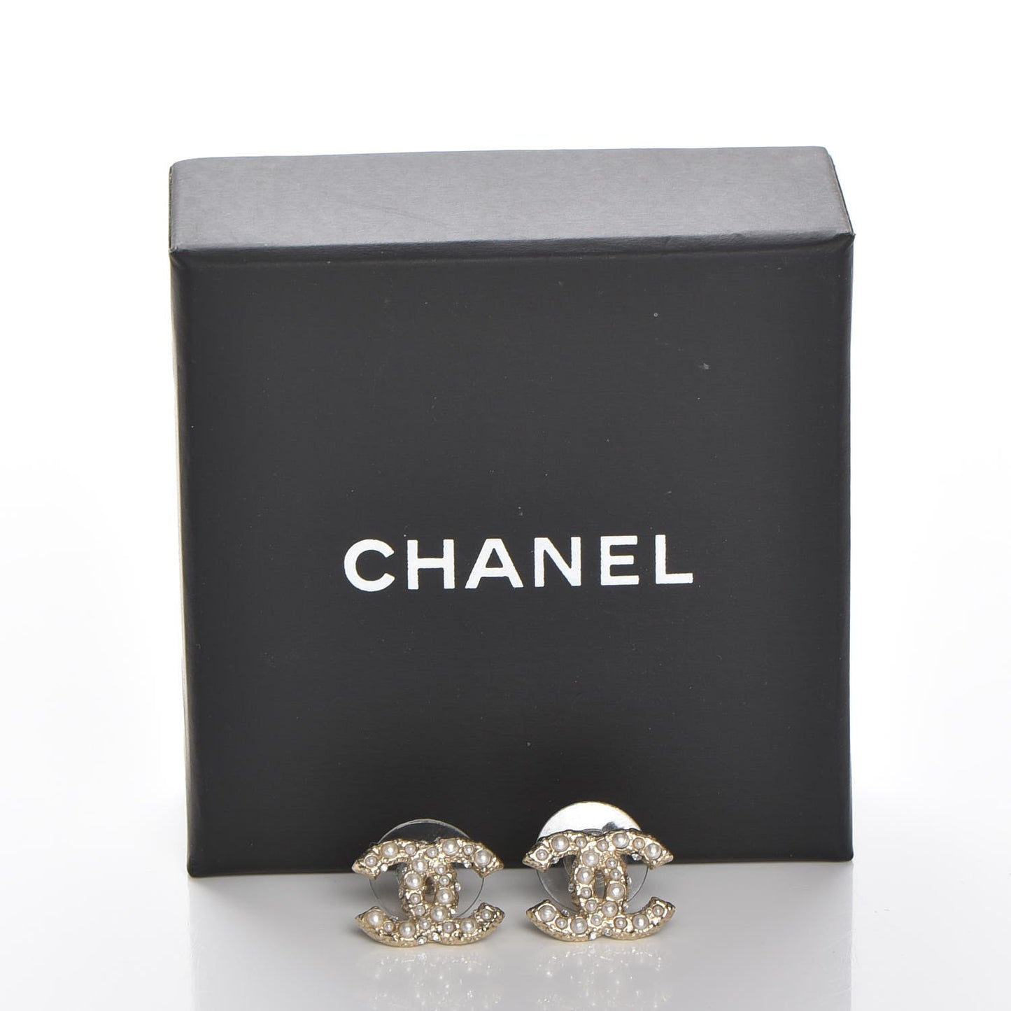 Pearl CC Earrings Light Gold