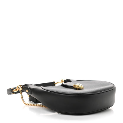 Bulgari Urban Grain Smooth Calfskin Serpenti Ellipse Shoulder Bag Black 4 of 9