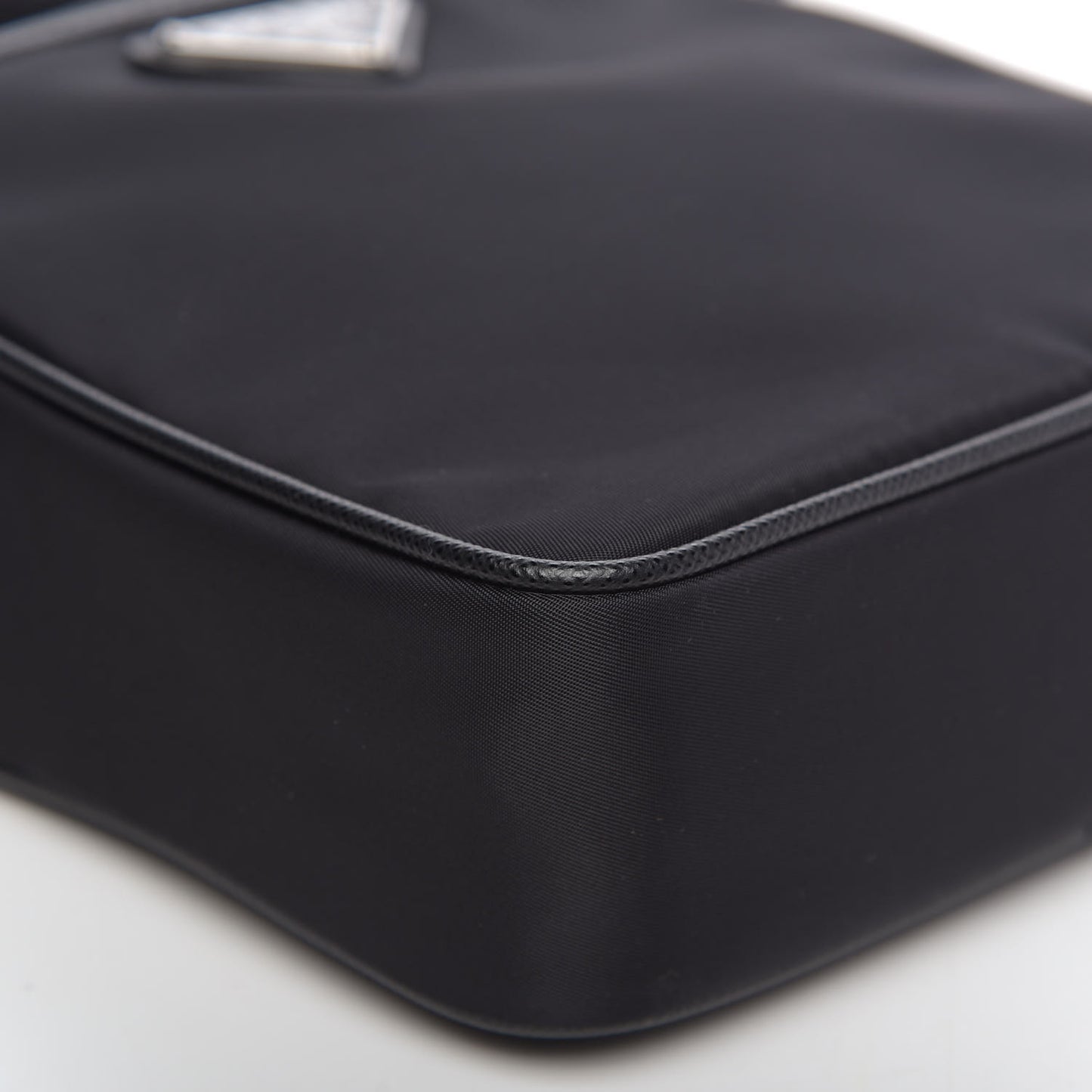 Tessuto Nylon Saffiano Pocket Messenger Shoulder Bag Black