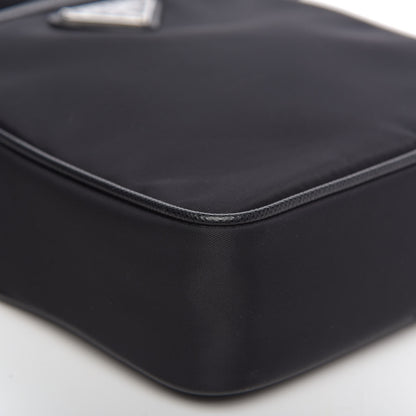 Prada Tessuto Nylon Saffiano Pocket Messenger Shoulder Bag Black 8 of 9