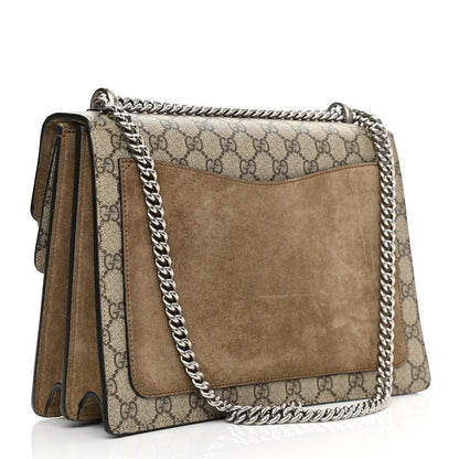 Gucci GG Supreme Monogram Medium Dionysus Shoulder Bag Taupe 3 of 15