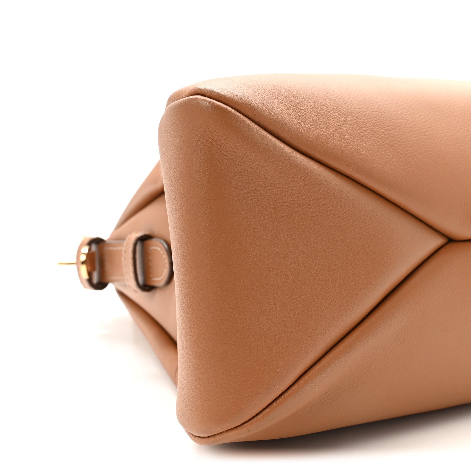 Prada Soft Calfskin Large Aimee Shoulder Bag Caramel 8 of 10