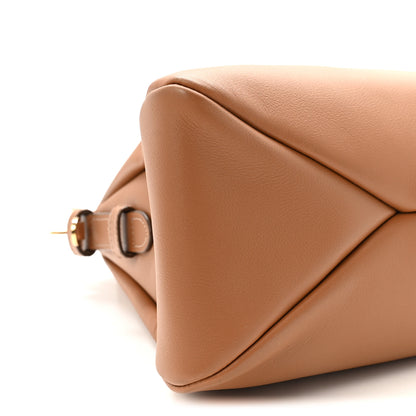 Prada Soft Calfskin Large Aimee Shoulder Bag Caramel 8 of 10