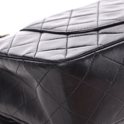 Chanel Lambskin Quilted Medium Double Flap Black 13 of 16