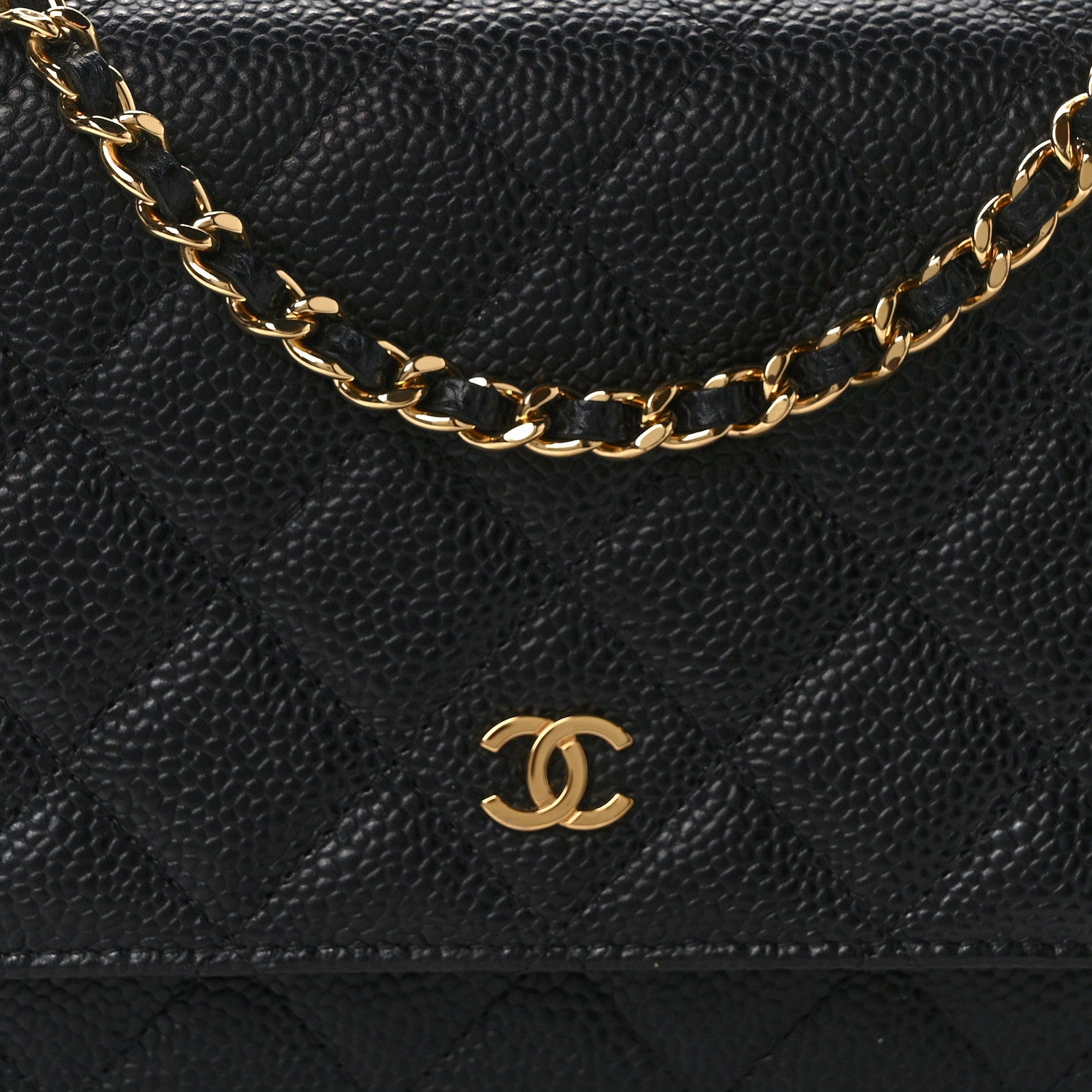 Chanel Caviar Quilted Wallet on Chain WOC Black 9 of 12