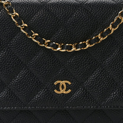 Chanel Caviar Quilted Wallet on Chain WOC Black 9 of 12