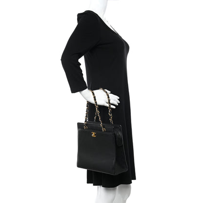 Chanel Caviar CC Shoulder Bag Black 2 of 12
