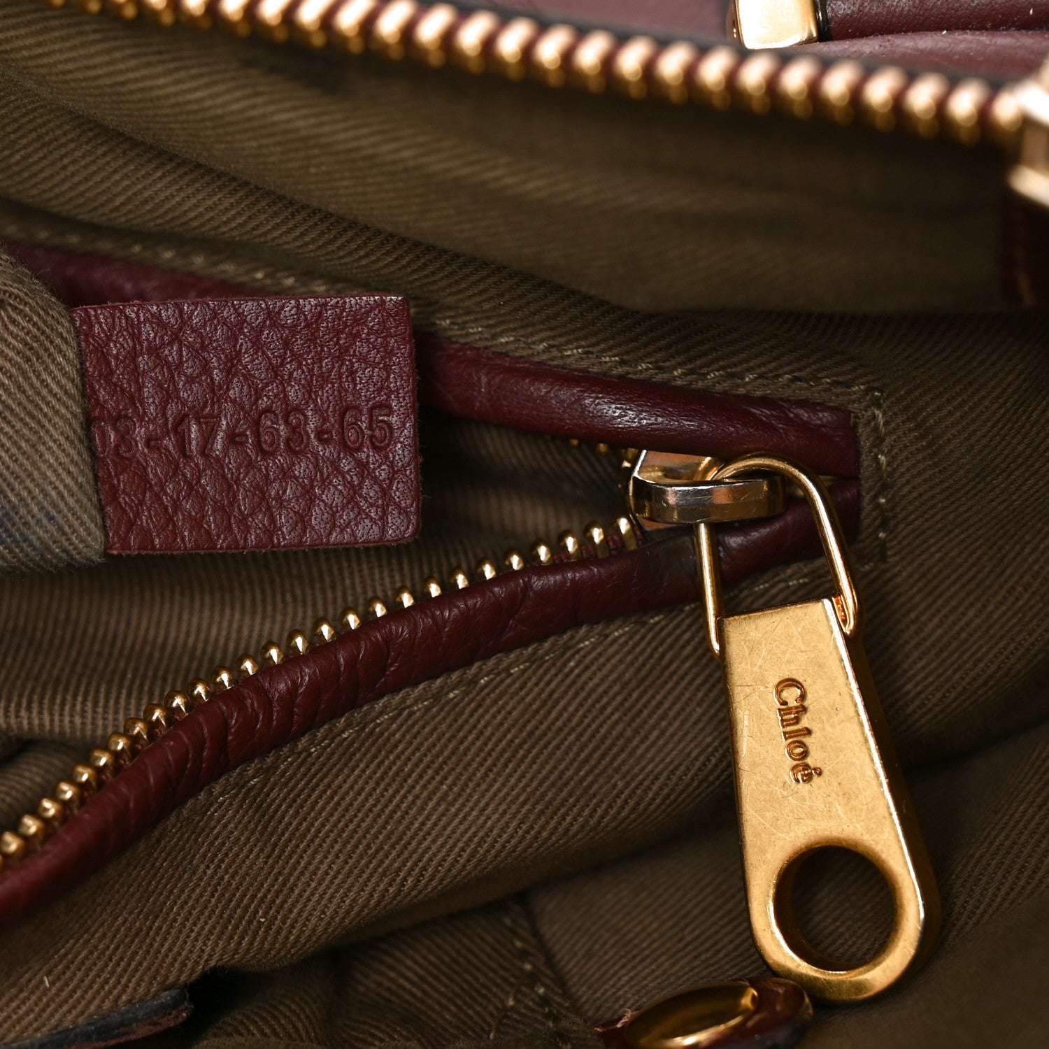 Chloe Calfskin Large Marcie Satchel Garnet 6 of 9